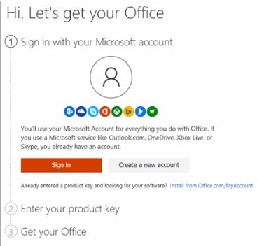 After purchasing Microsoft office, Where do I enter my Product Key?